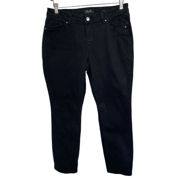 Earl Denim - Earl Women Black Denim Jeans Skinny Stretch Ankle Size 12P (32x27)